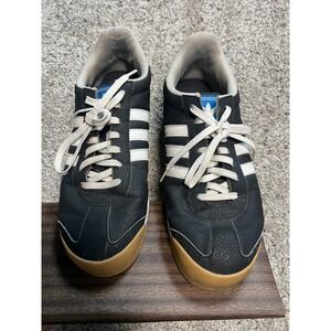 Adidas Samoa Mens Sneakers Black White Gum Sole Low Top Trainers Retro Style